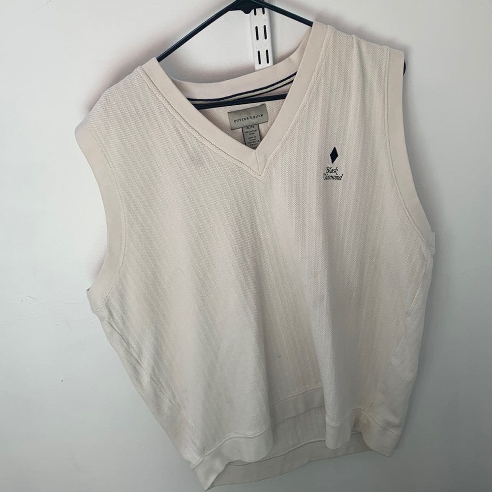 Cream Black Diamond Vest